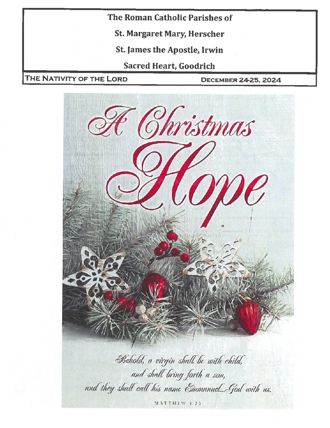 Bulletin Christmas 2025 Tri Parish Catholic Communities